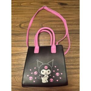 Sanrio Kuromi Loungefly Crossbody Tote Purse Black Pink Handbag New Goth Style